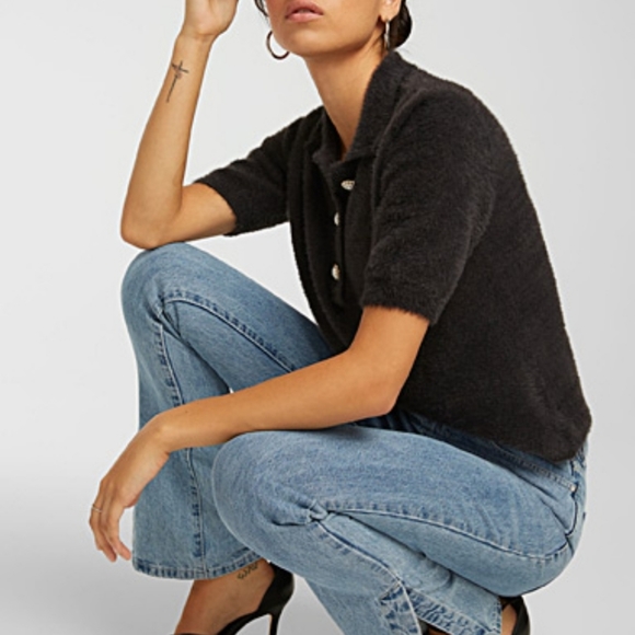 Icône Jewel-button fuzzy polo - Picture 2 of 9